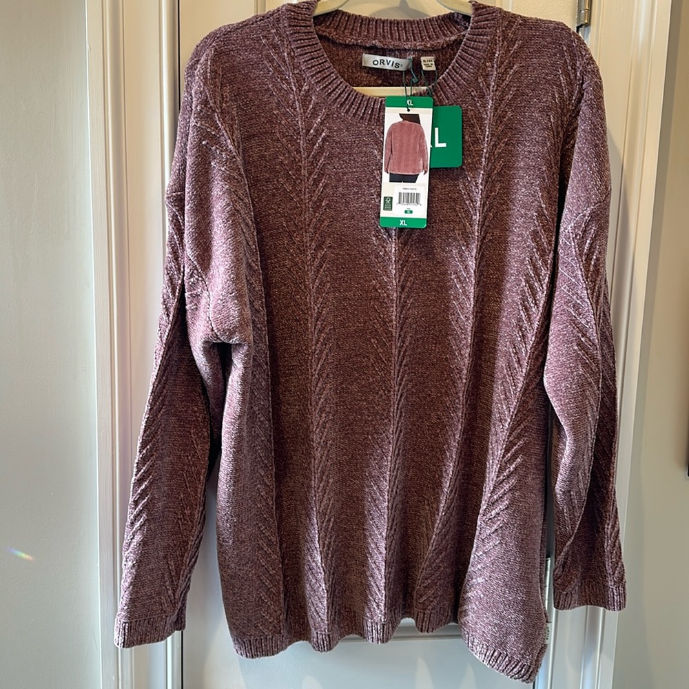 Orvis chenille sweater, NWT